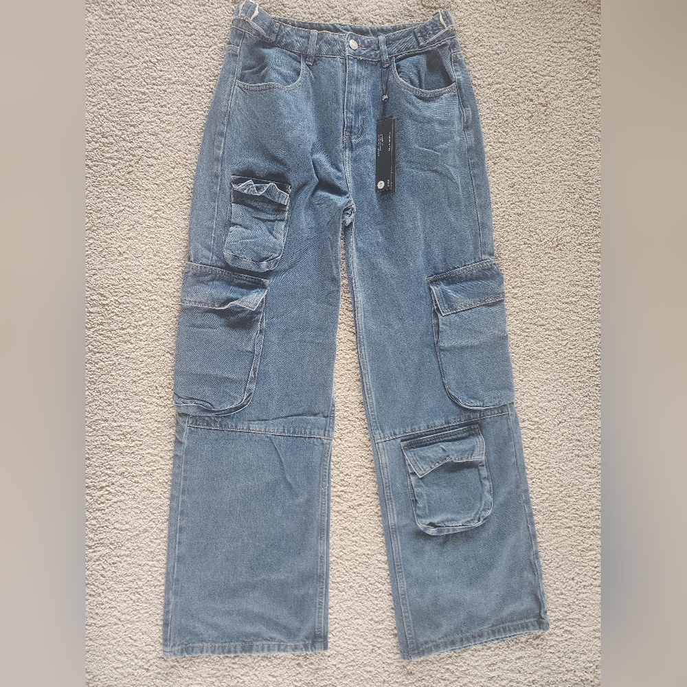 NWT YoungLA Parachute Cargo Jeans Medium‎